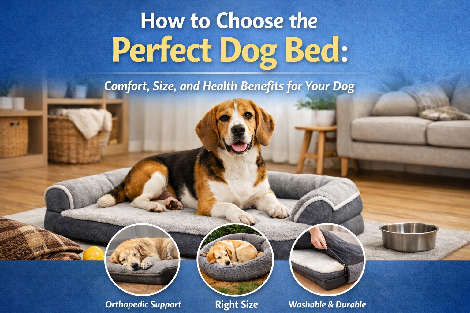 How to Choose the Perfect Dog Bed: Comfort, Size, and Health Benefits for Your Dog