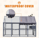Outdoor Waterproof Cat House Fence Gray