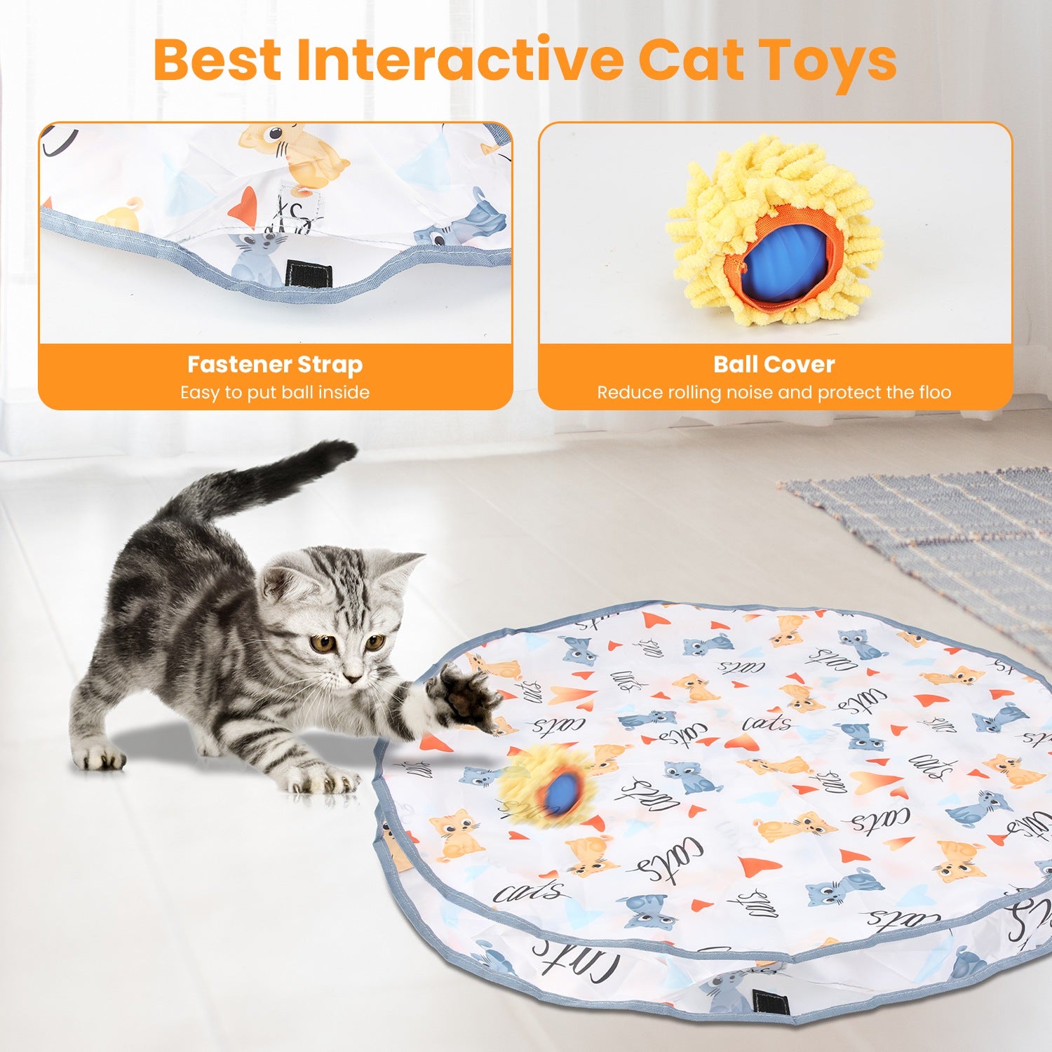 Motion-Activated Cat Toy Ball