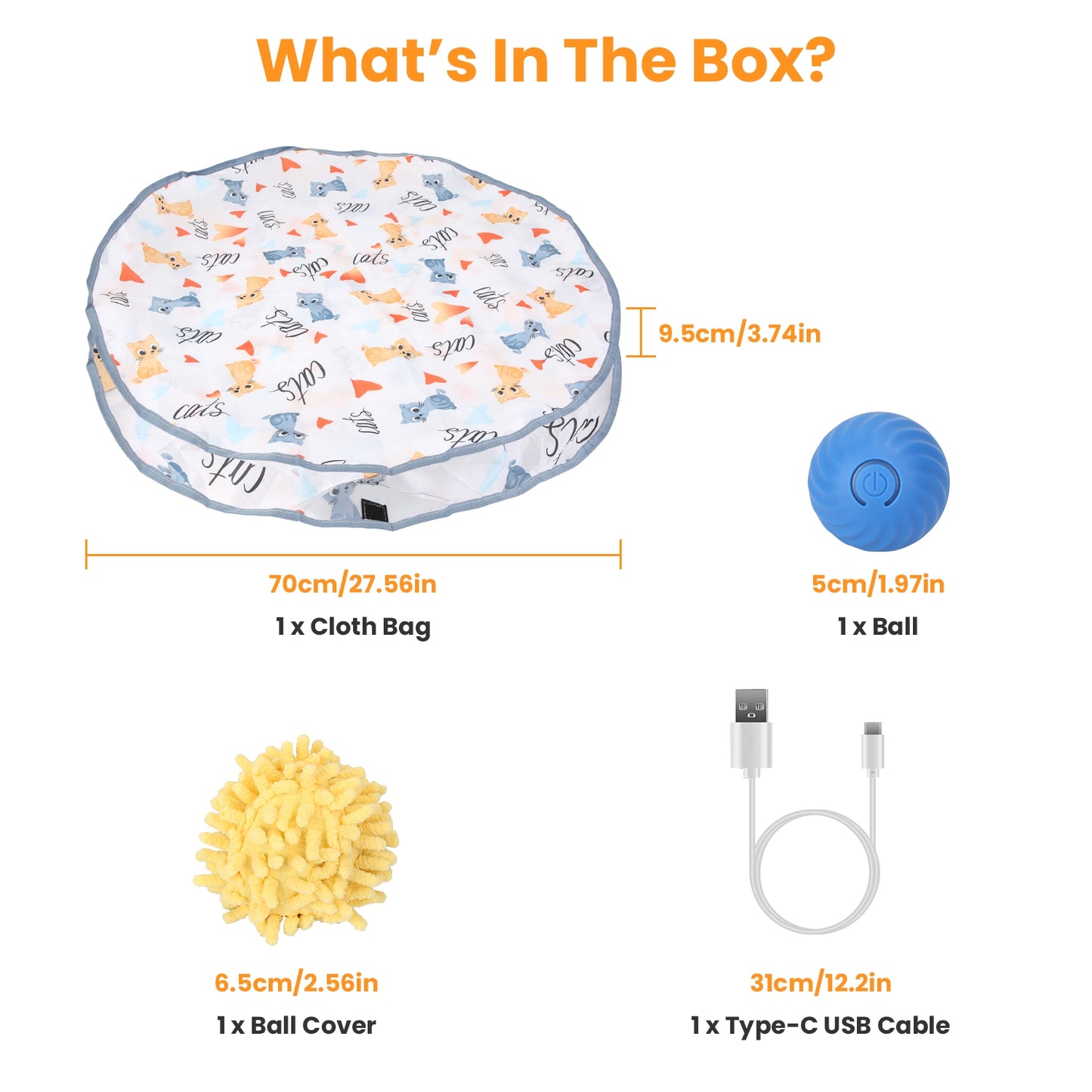 Motion-Activated Cat Toy Ball