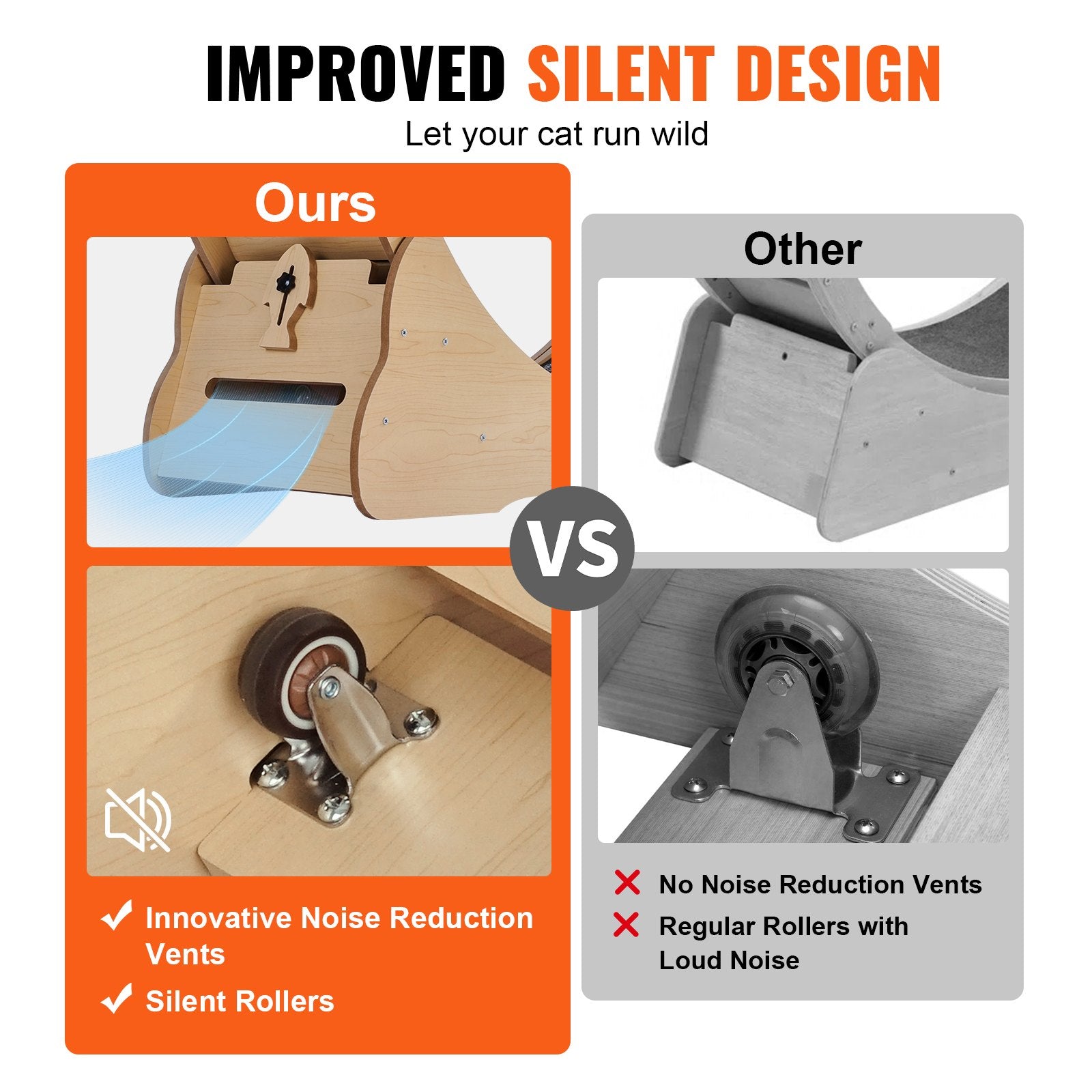 43.3″ Cat Exercise Wheel for Indoor Cats