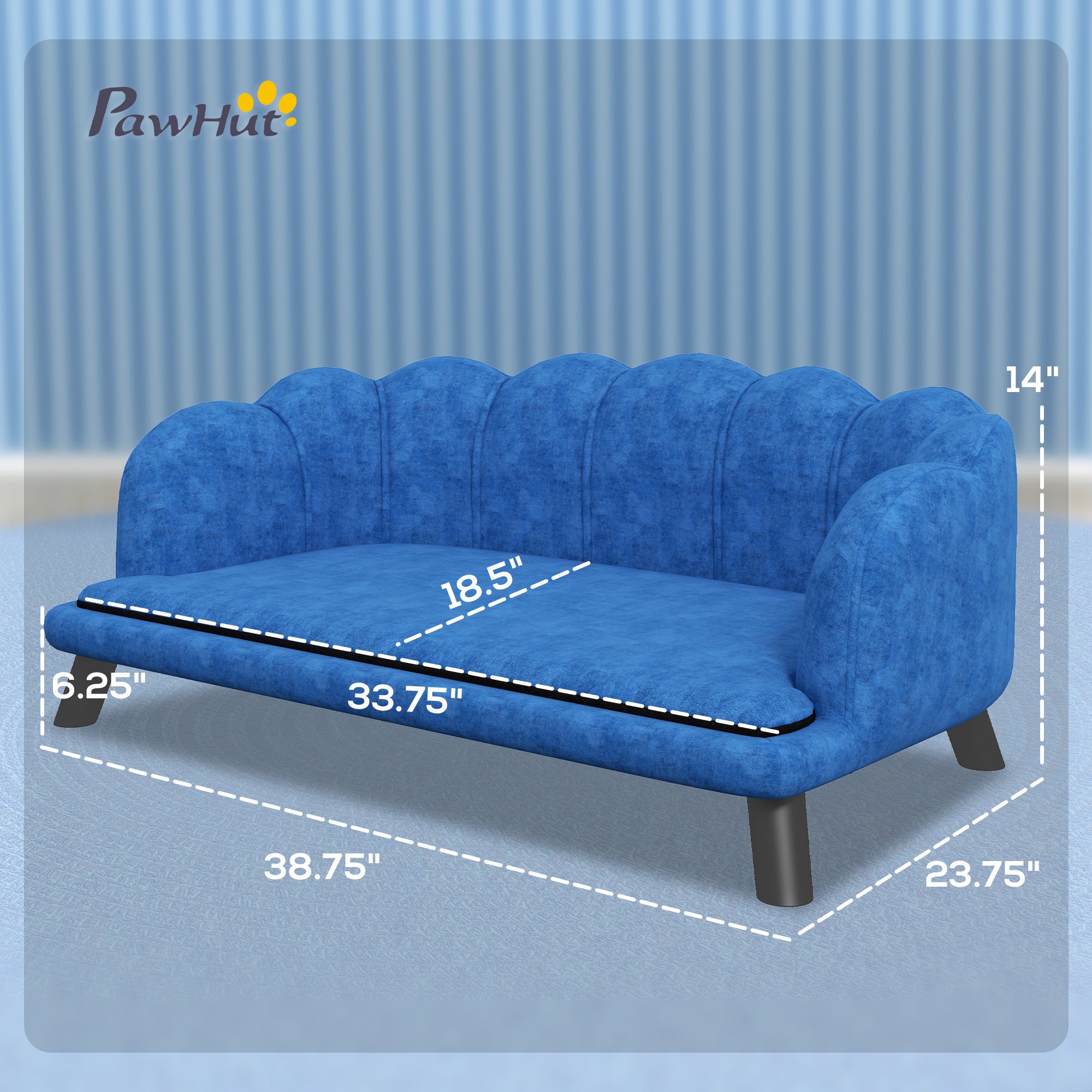 Pearl Design Pet Sofa Bed Dark Blue