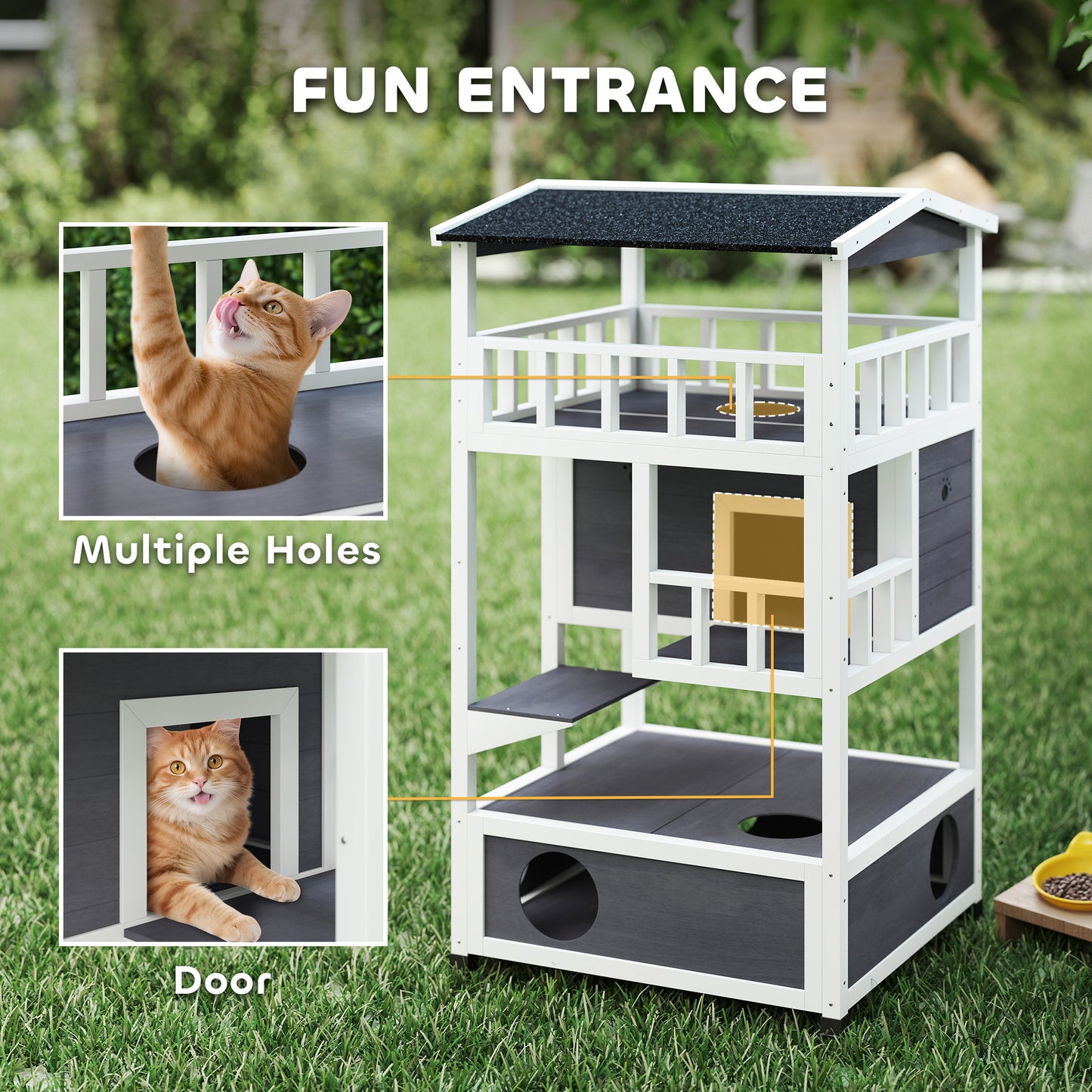 Outdoor Weatherproof Cat House