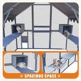 Outdoor Waterproof Cat House Fence Gray