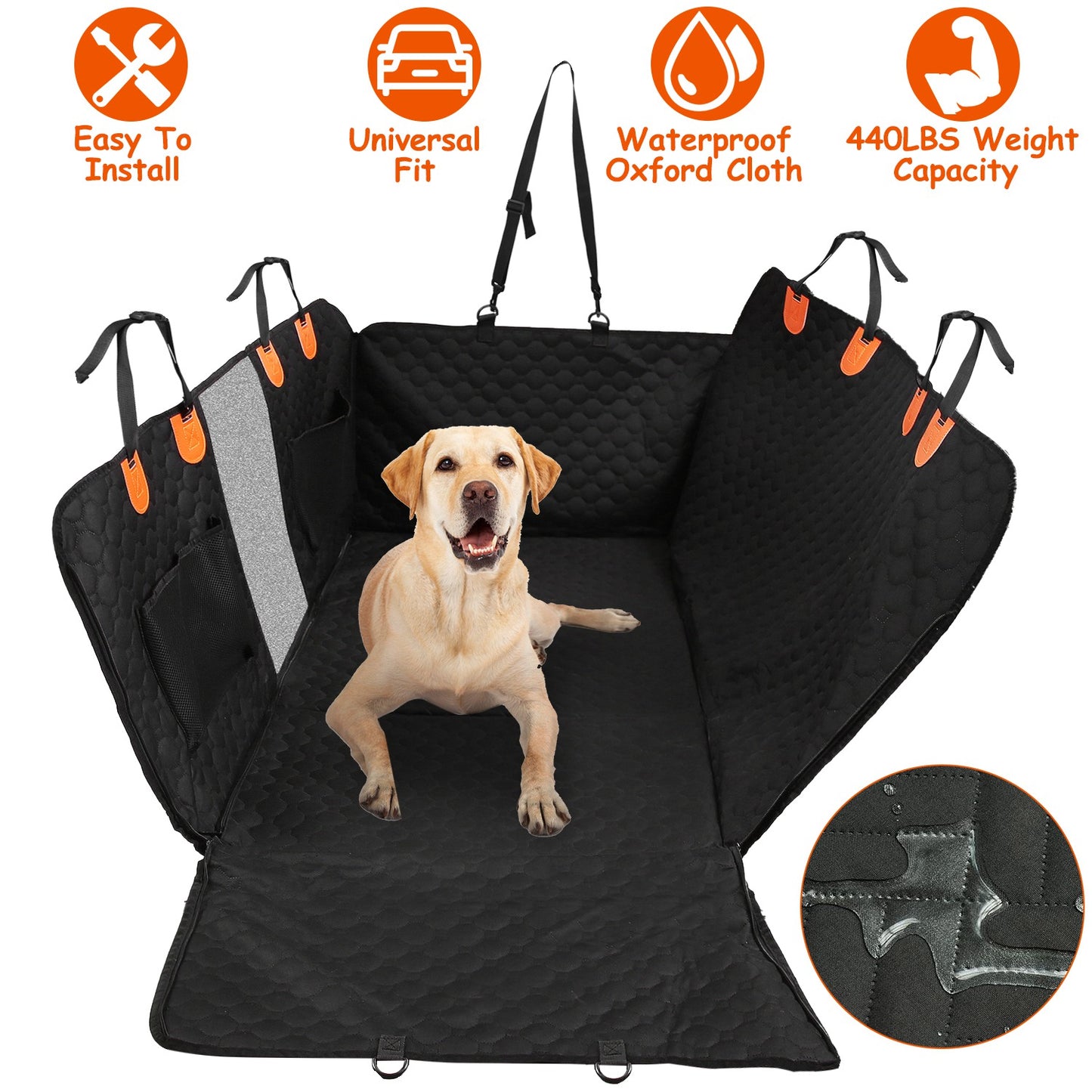 Waterproof Dog Car Back Seat Cover