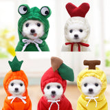 Cute Fruit Fleece Dog Hoodie Winter Coat