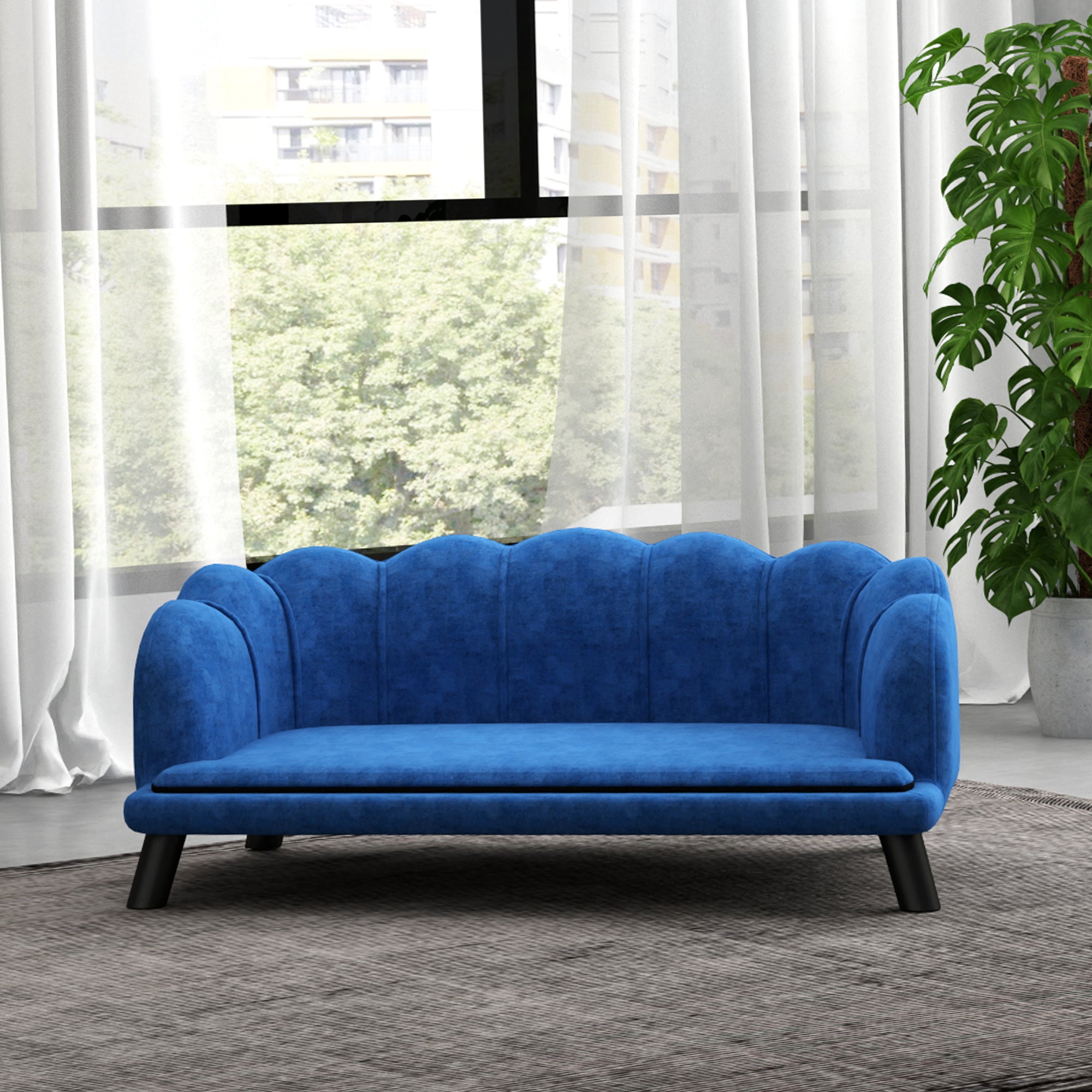 Pearl Design Pet Sofa Bed Dark Blue