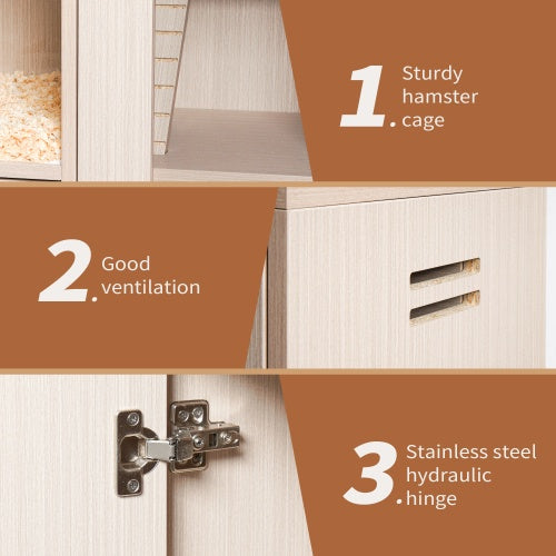 4-Tier Wooden Guinea Pig Cage