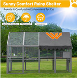 Outdoor Waterproof Cat House Fence Gray