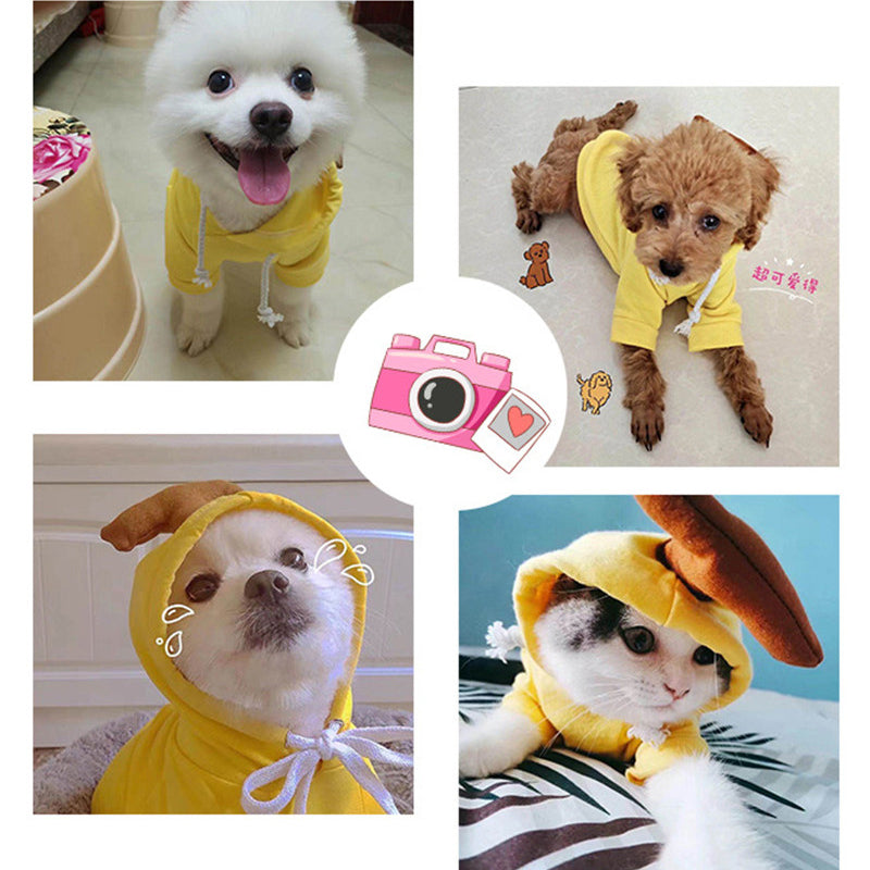Cute Fruit Fleece Dog Hoodie Winter Coat