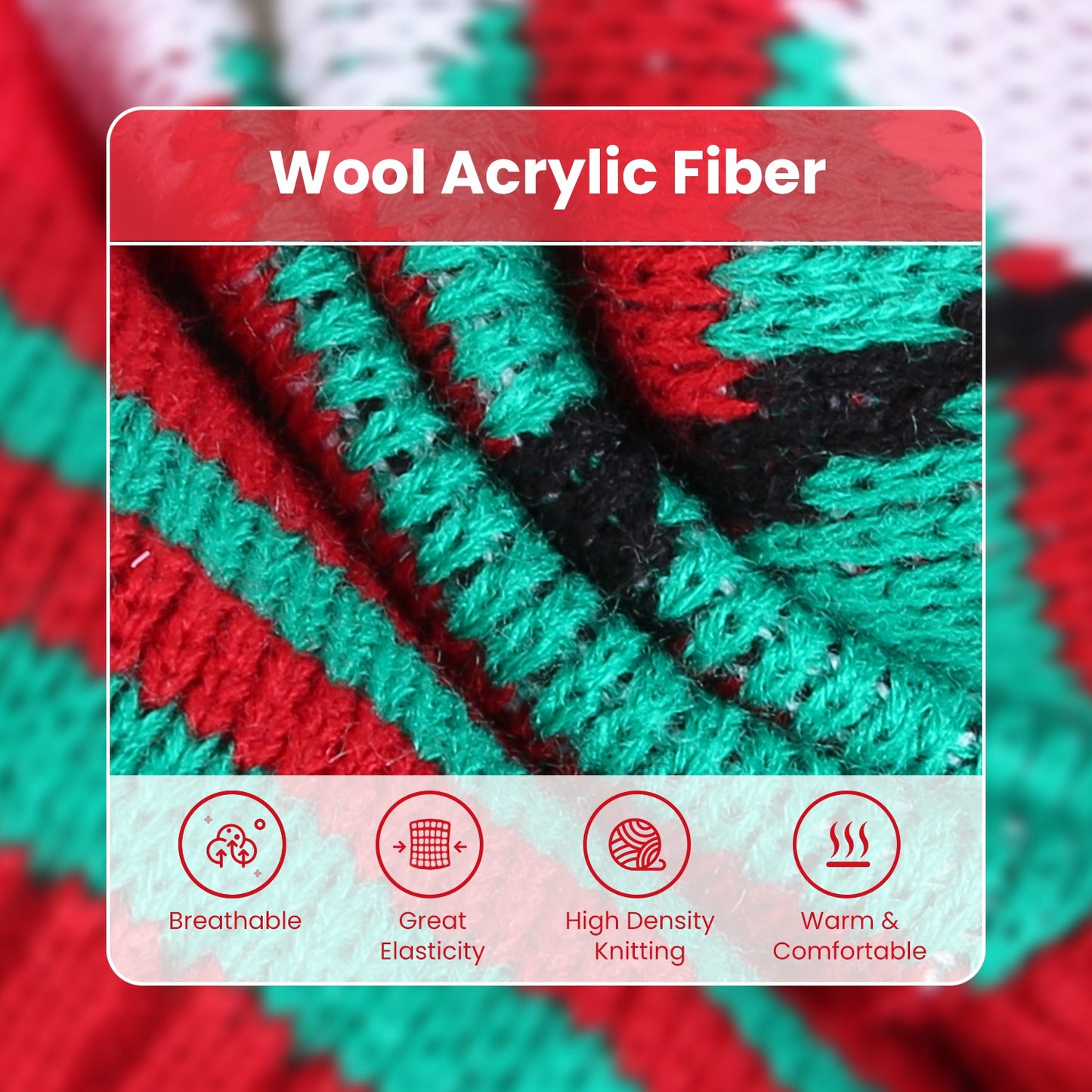 Pet Christmas Turtleneck Sweater for Dogs & Cats