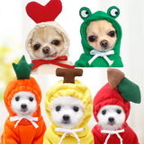 Cute Fruit Fleece Dog Hoodie Winter Coat