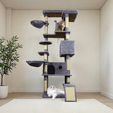 84.6in Dark Gray Cat Tree Towers