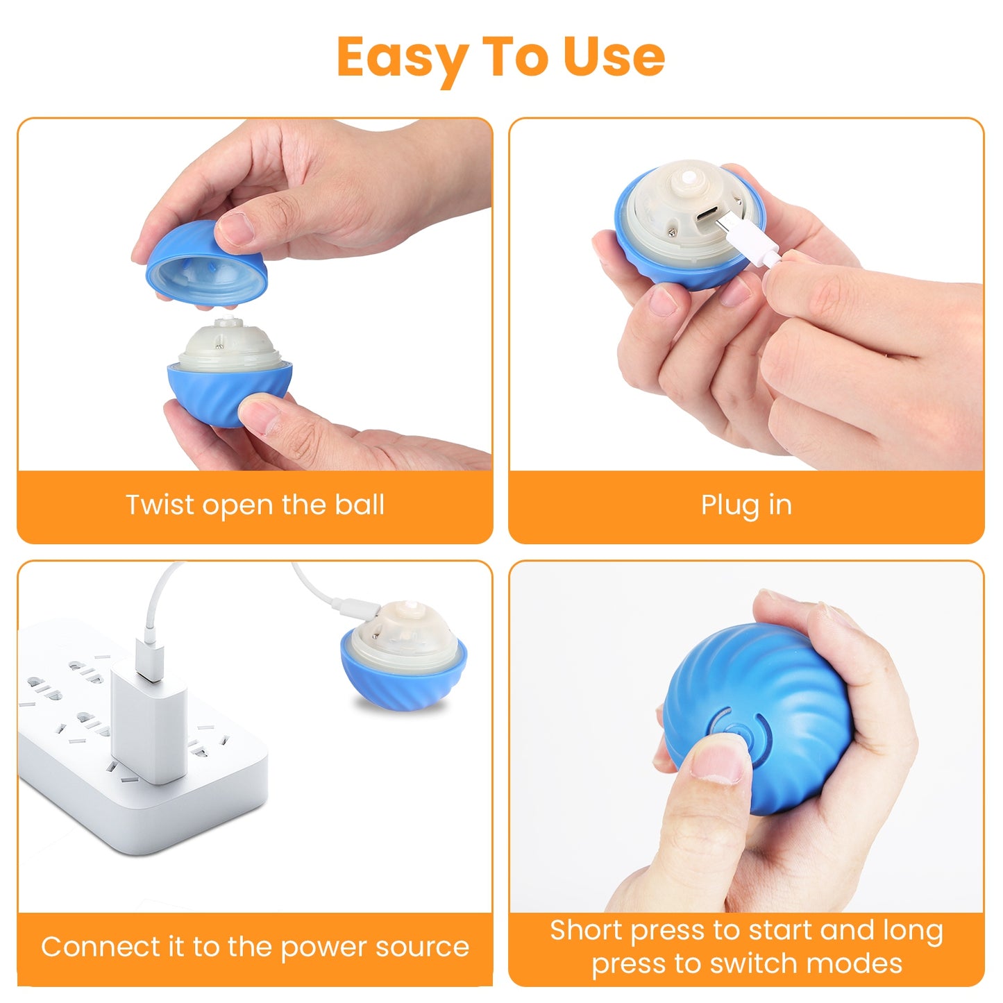 Motion-Activated Cat Toy Ball