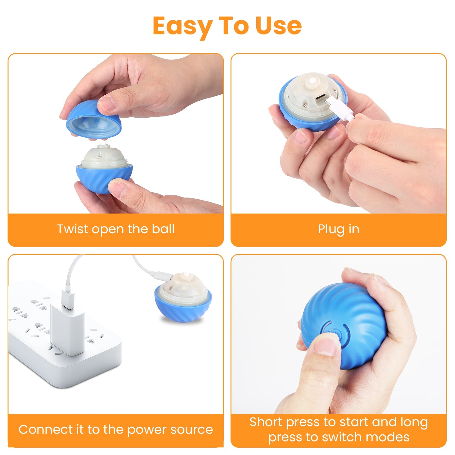 Motion-Activated Cat Toy Ball