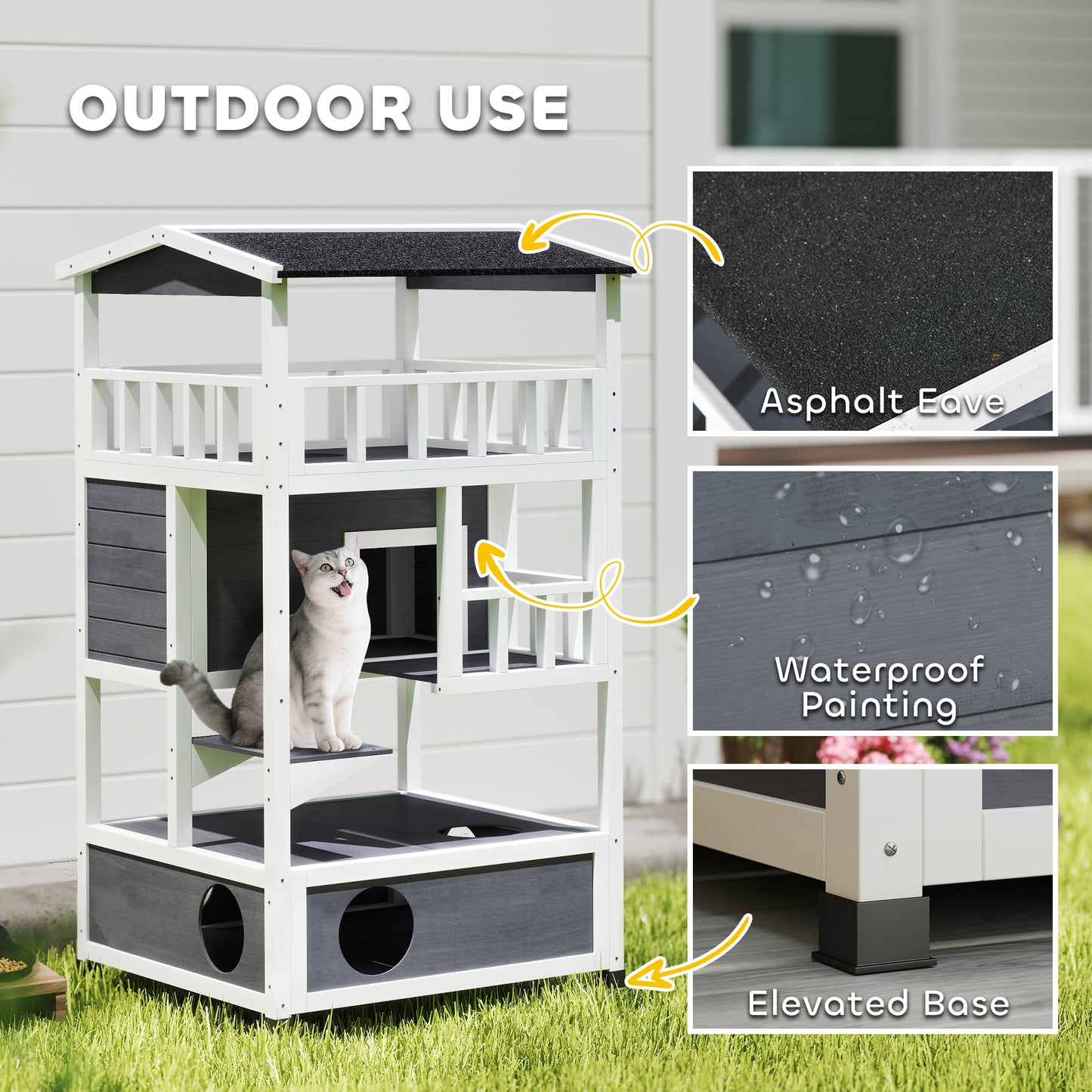 Outdoor Weatherproof Cat House