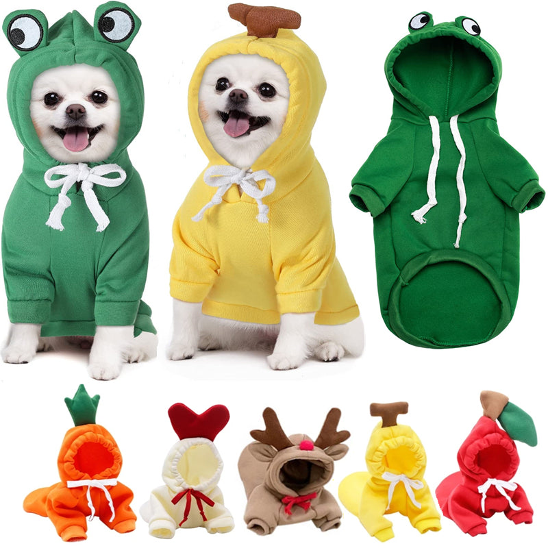 Cute Fruit Fleece Dog Hoodie Winter Coat