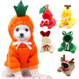 Cute Fruit Fleece Dog Hoodie Winter Coat