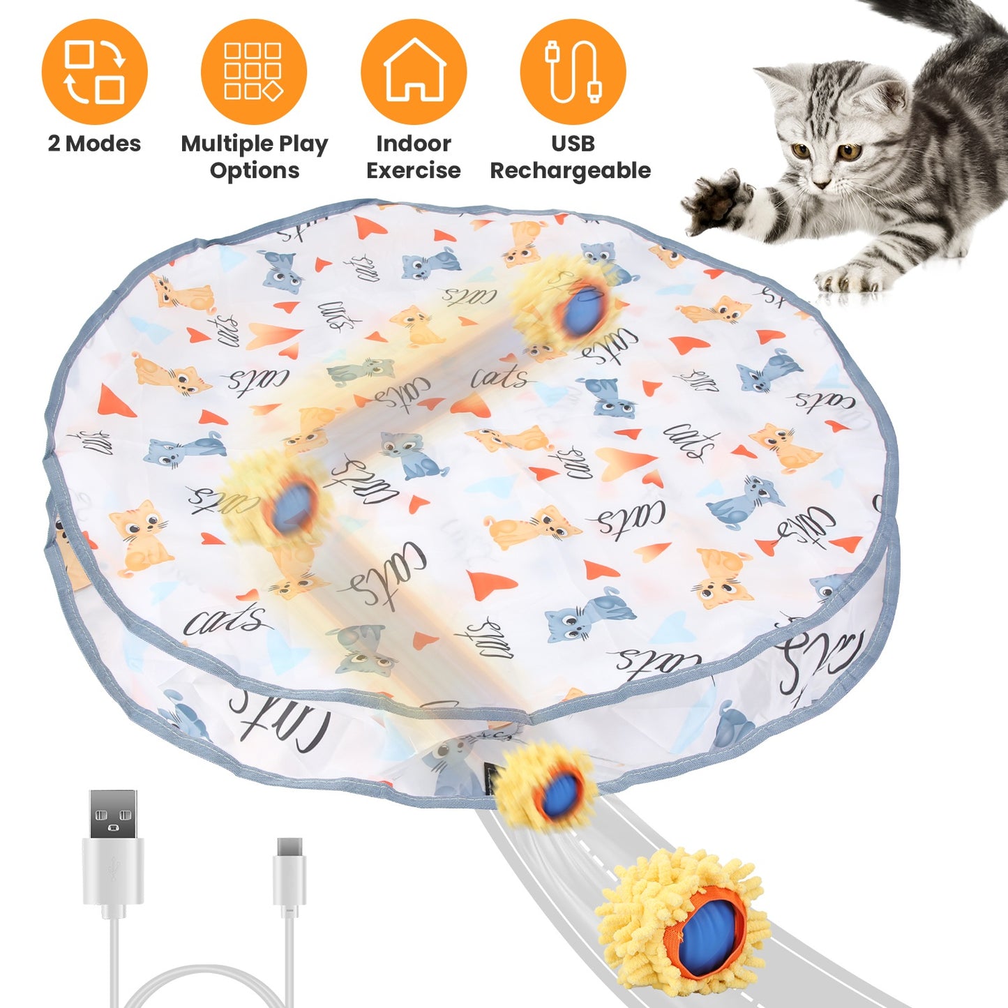 Motion-Activated Cat Toy Ball