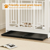 43.3” Wooden Dog Kennel Furniture with Divider