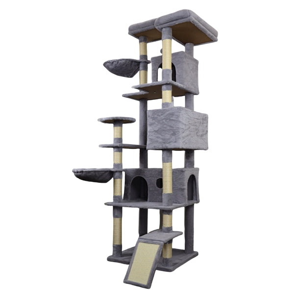 84.6in Dark Gray Cat Tree Towers